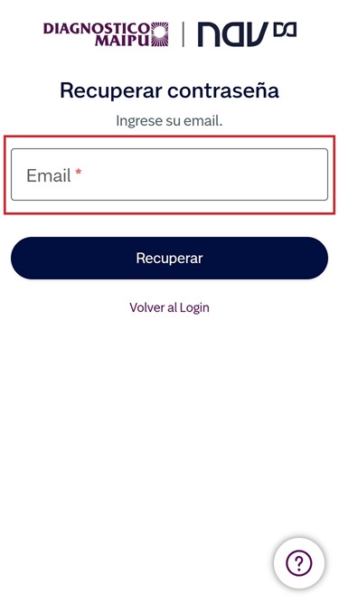 Paso 2 para restablecer contraseña
